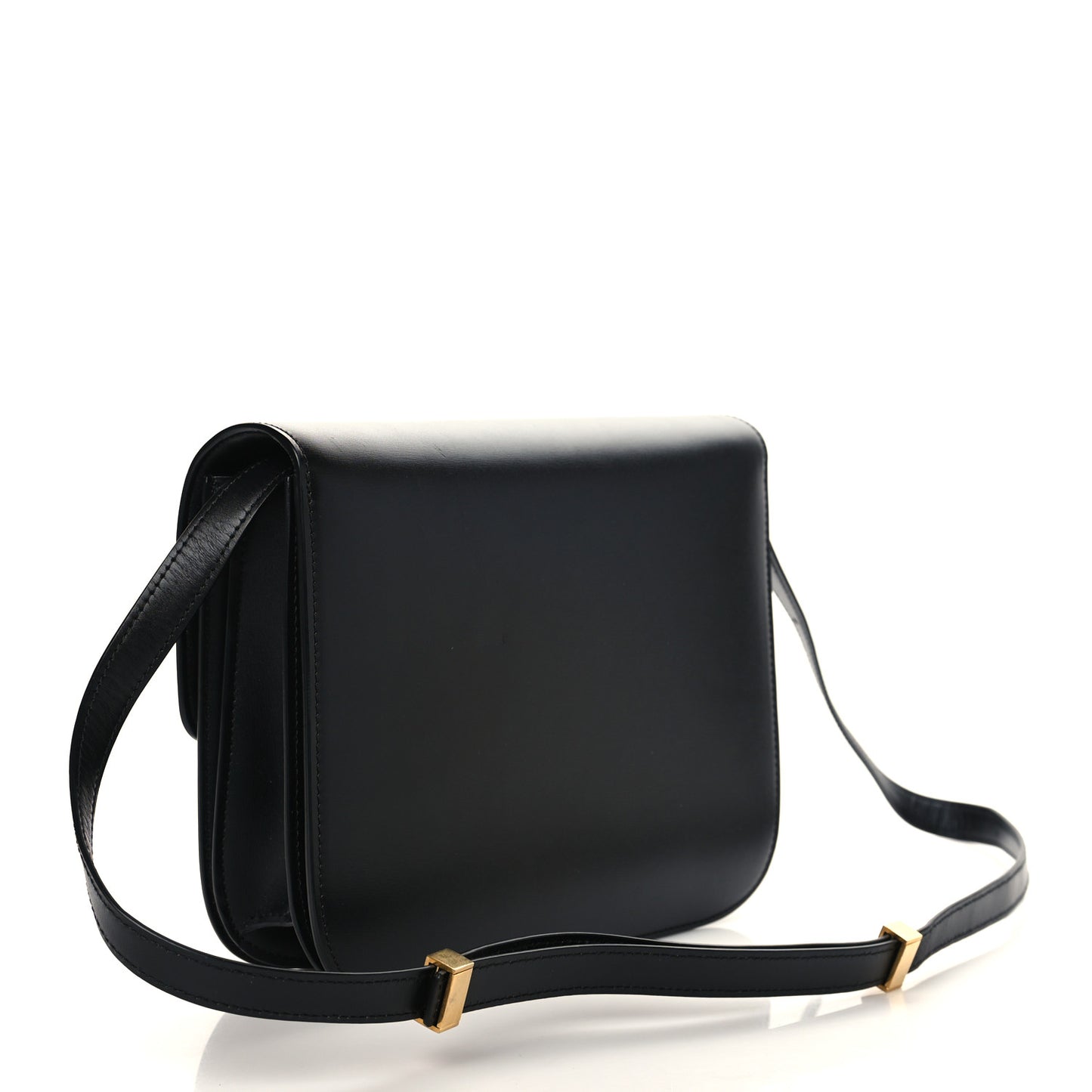 Box Calfskin Medium Classic Box Flap Bag Black