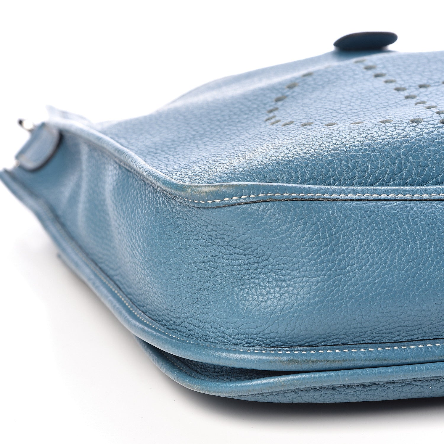 Hermes Taurillon Clemence Evelyne II PM Blue Jean 8 of 13