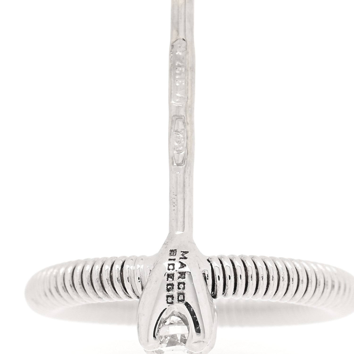 Marco Bicego 18K White Gold Diamond Bi49 Circle Drop Earrings 4 of 4