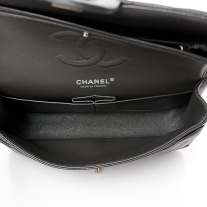Chanel Lambskin Quilted Medium Double Flap Dark Grey 5 of 11