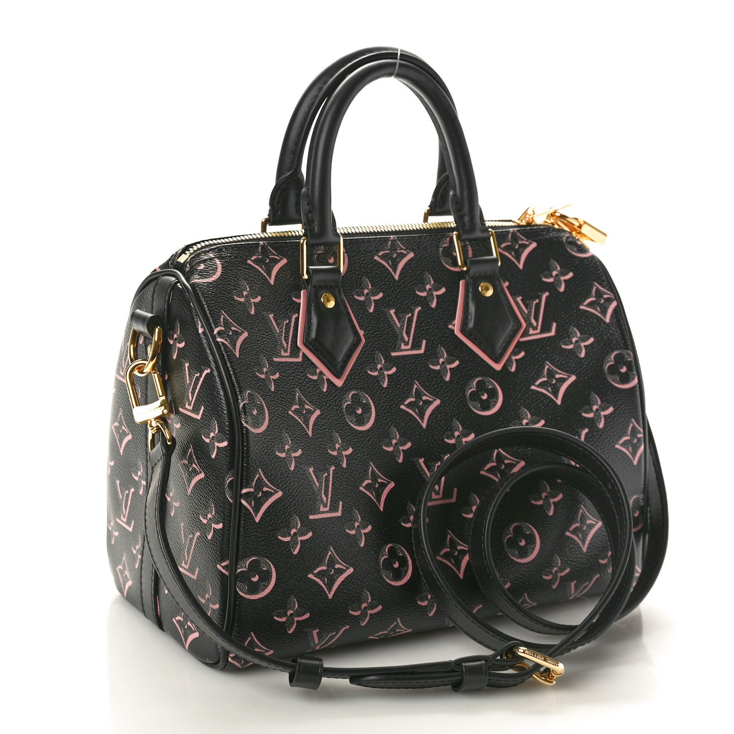 Louis Vuitton Monogram Fall for You Speedy Bandouliere 25 Black 2 of 9