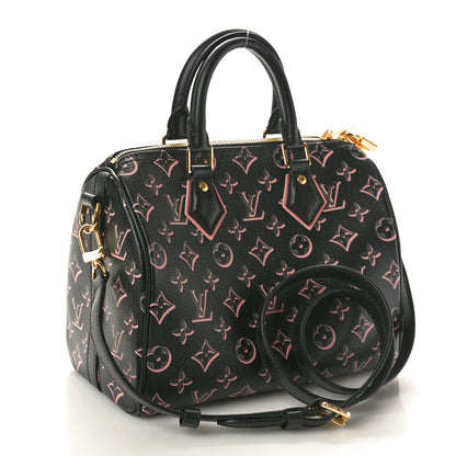 Louis Vuitton Monogram Fall for You Speedy Bandouliere 25 Black 2 of 9