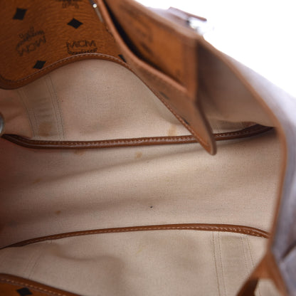 MCM Visetos Shopper Tote Cognac 7 of 11