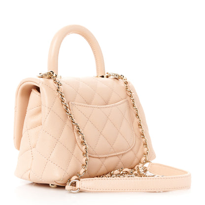 Chanel Caviar Quilted Extra Mini Coco Handle Flap Light Pink 3 of 11