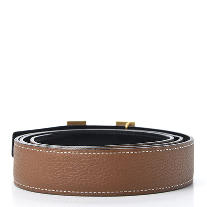Hermes Box Togo 32mm H Belt 100 Black Gold 2 of 3