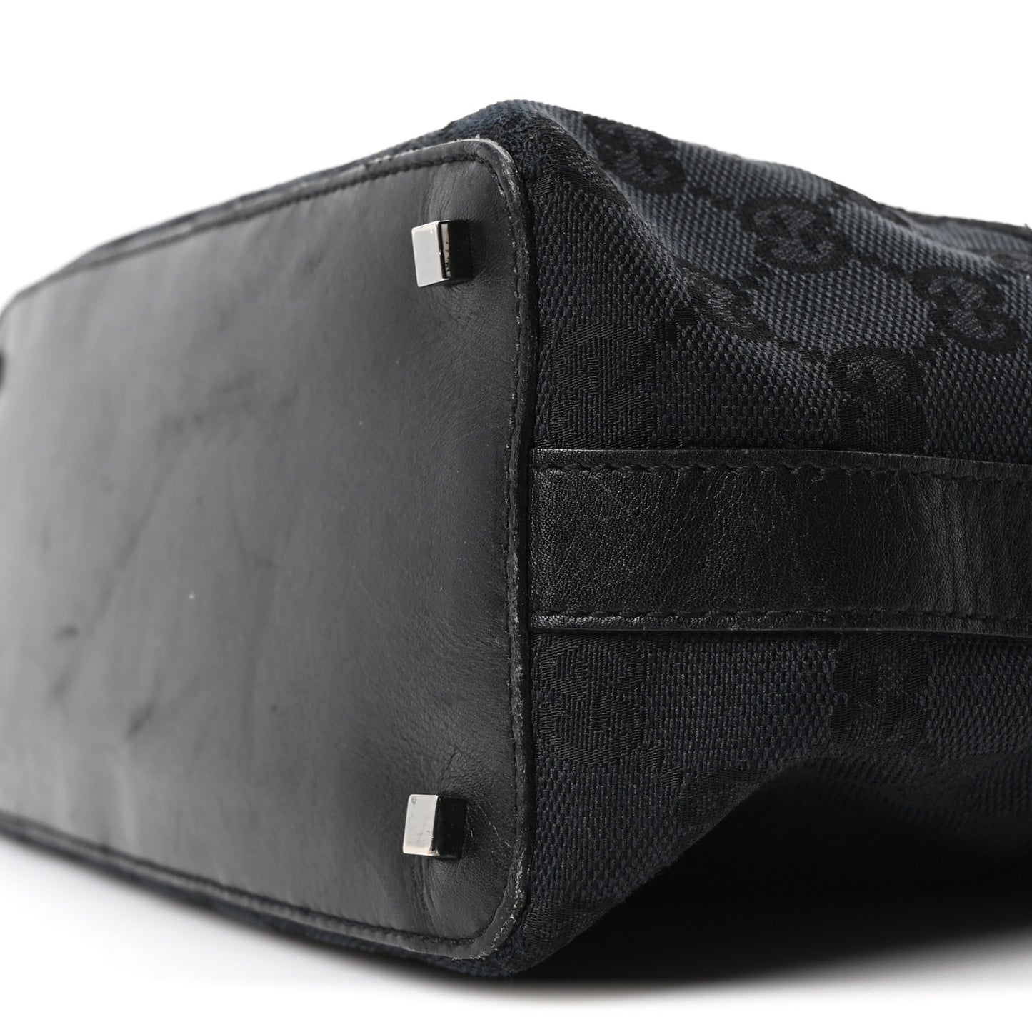 GG Canvas Monogram Shoulder Bag Black
