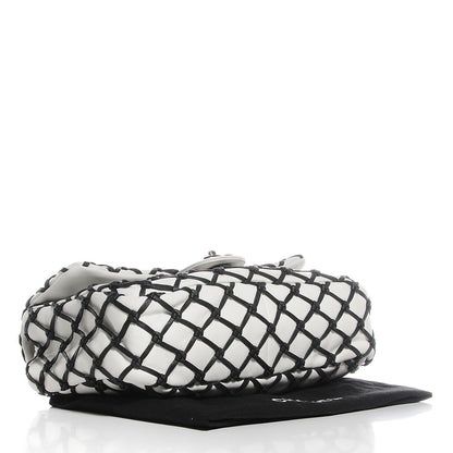 Chanel Calfskin Canebiers Medium Net Flap White 4 of 8