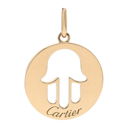 Cartier 18K Yellow Gold Hand of Fatima Symbol Pendant 1 of 4