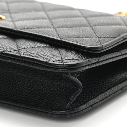 Chanel Caviar Quilted Wallet On Chain WOC Black 10 of 10