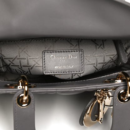 Christian Dior Lambskin Cannage Small Lucky Badges My Lady Dior Grey 6 of 9