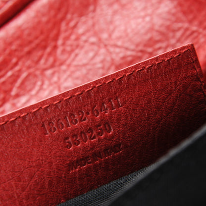 Balenciaga Agneau Giant 21 Rose Gold Hardware Envelope Clutch Rouge Coquelicot 7 of 8