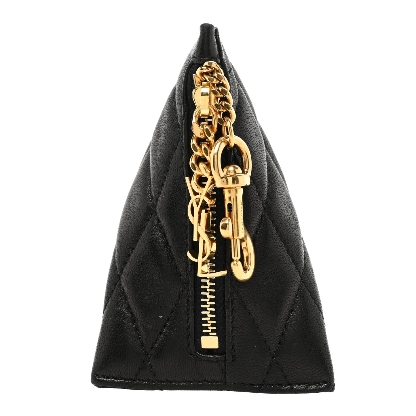 Lambskin Quilted Berlingo Bag Charm Black