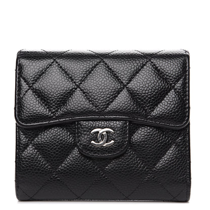 Chanel Caviar Quilted Compact Flap Wallet Black 1 of 7