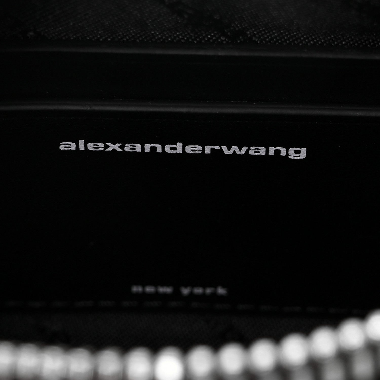 Alexander Wang Mesh Crystal Rhinestone Mini Heiress Pouch Black Silver 6 of 9