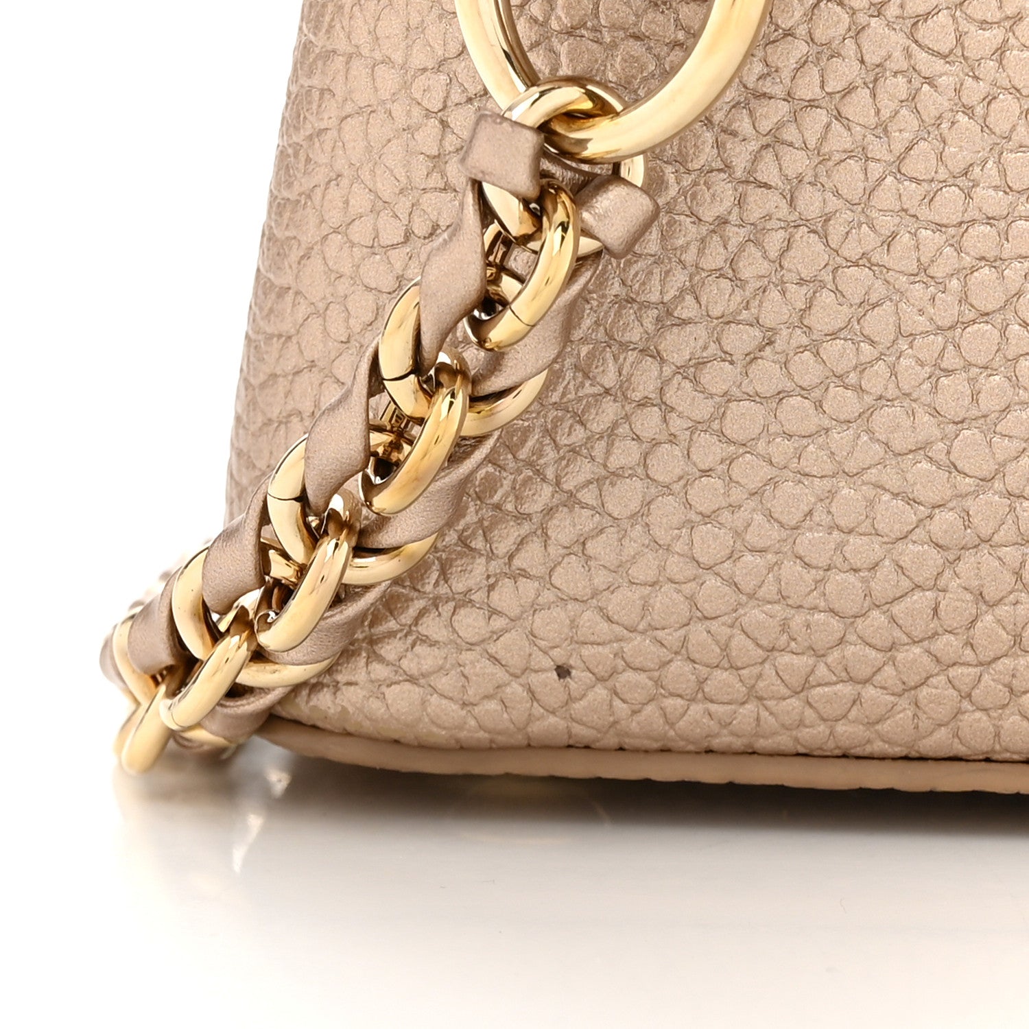 Louis Vuitton Metallic Taurillon Embellished Flower Crown Mini Capucines Gold 10 of 11