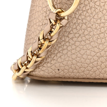 Louis Vuitton Metallic Taurillon Embellished Flower Crown Mini Capucines Gold 10 of 11