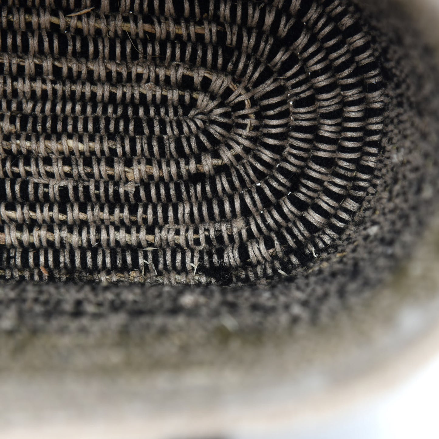 Textile Calfskin Small Square Basket Tote Bag Tan Black