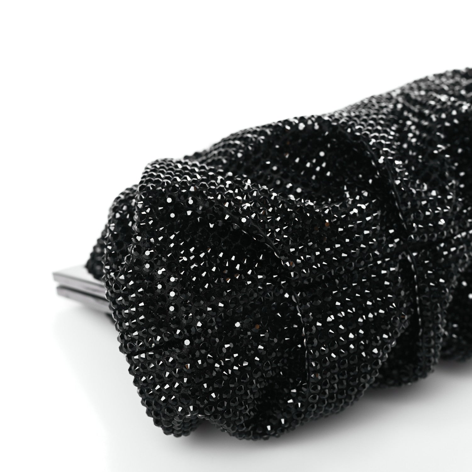 Judith Leiber Satin Swarovski Crystal Natalie Clutch Black 7 of 9