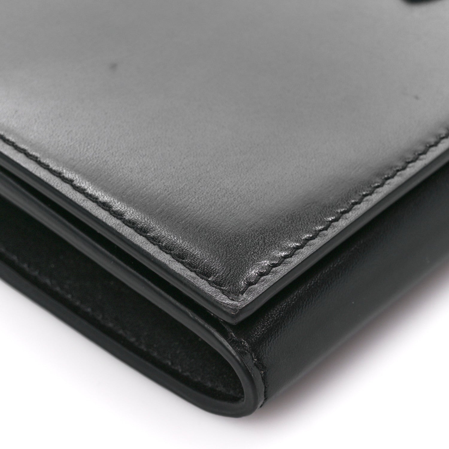 Saint Laurent Smooth Calfskin Classic Monogram Cassandre Wallet Black 9 of 13