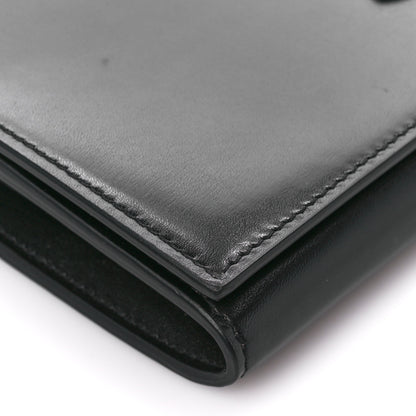 Saint Laurent Smooth Calfskin Classic Monogram Cassandre Wallet Black 9 of 13