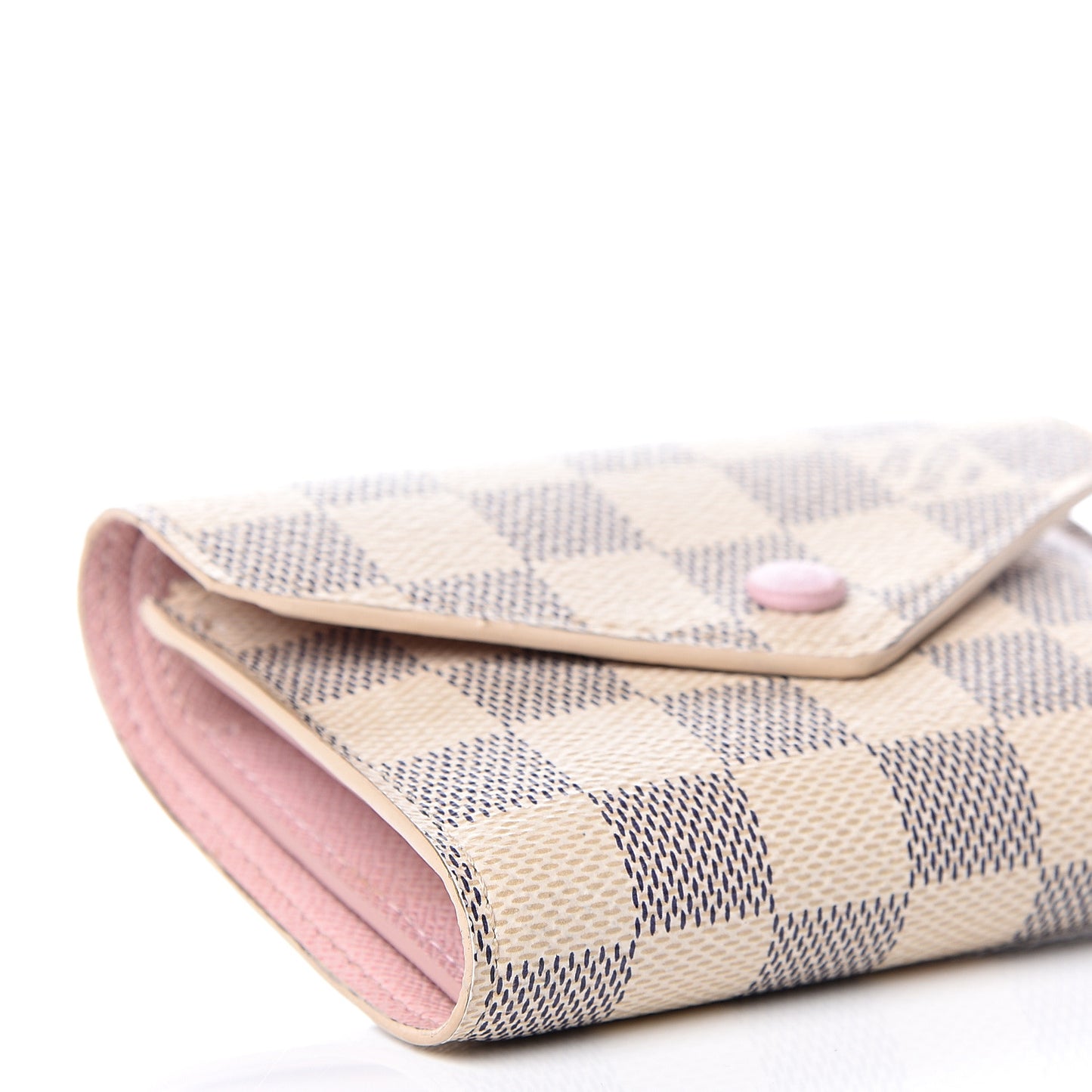 Damier Azur Victorine Wallet Rose Ballerine