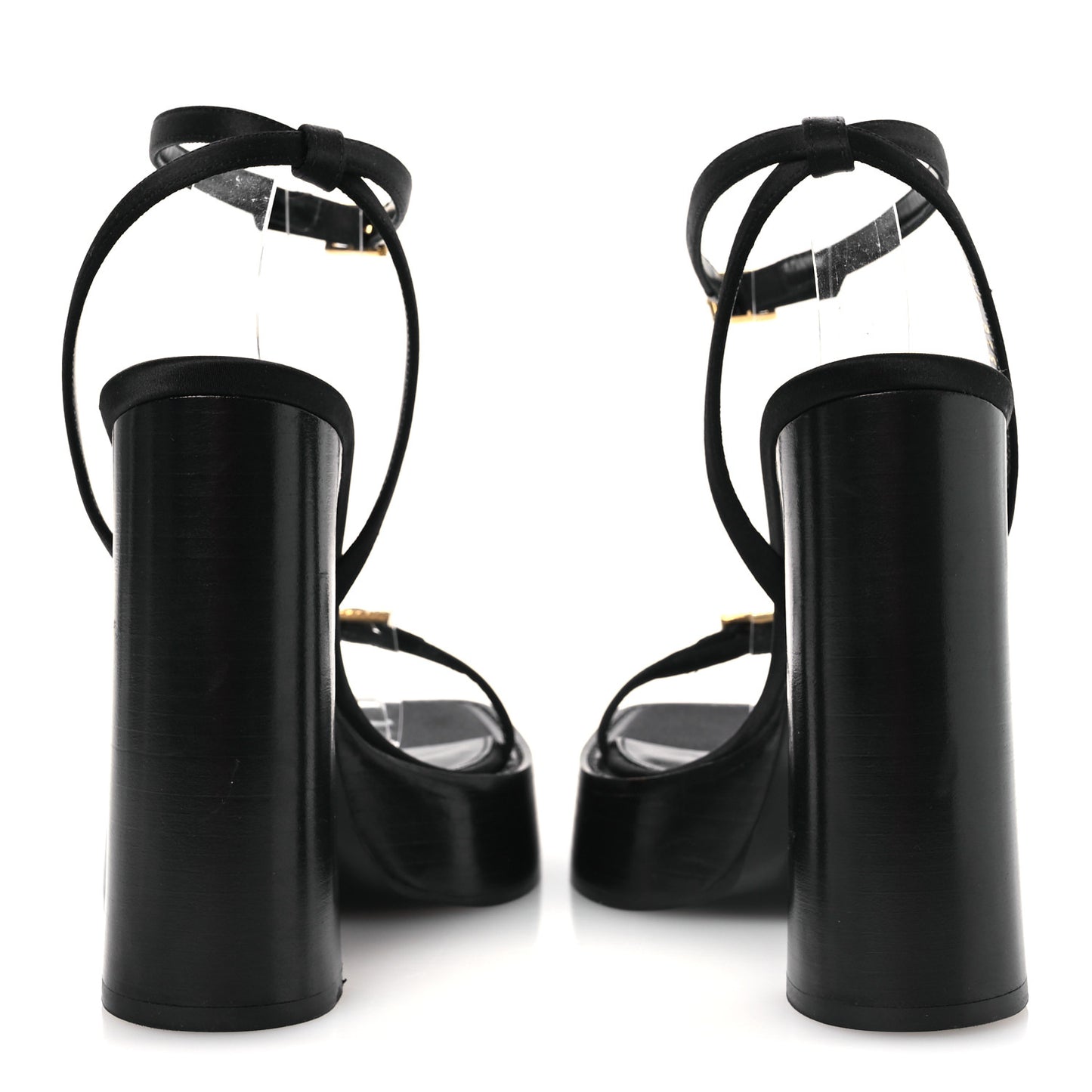 Calfskin Platz 105 Platform Sandals 38 Black