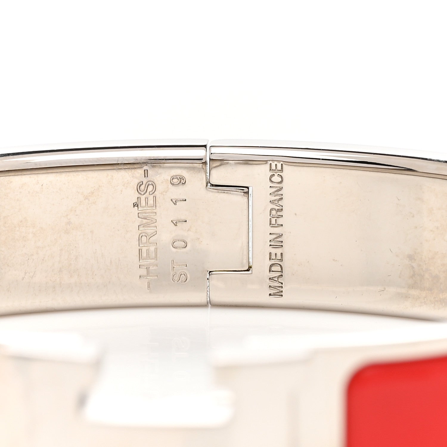 Hermes Enamel Narrow Clic Clac H Bracelet PM Red 4 of 6