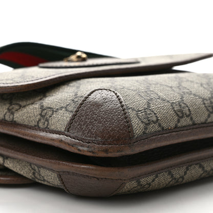 Gucci GG Supreme Monogram Web Small Neo Vintage Double Flap Messenger Bag Beige New Acero 9 of 16