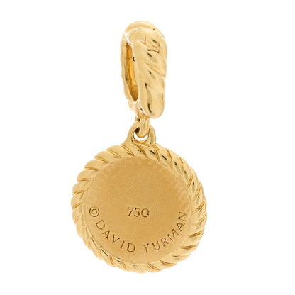 David Yurman 18K Yellow Gold Blue Sapphire Diamond Evil Eye Pendant 4 of 4