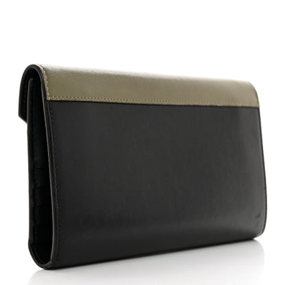 Celine Smooth Calfskin Pocket Tri-Fold Multifunction Envelope Flap Wallet Black Multicolor 3 of 9