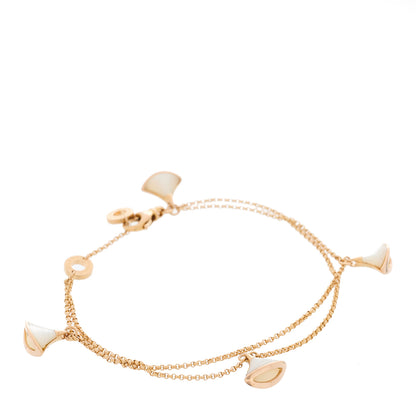 Bulgari 18K Rose Gold Mother of Pearl Divas' Dream Charm Bracelet SM 1 of 7