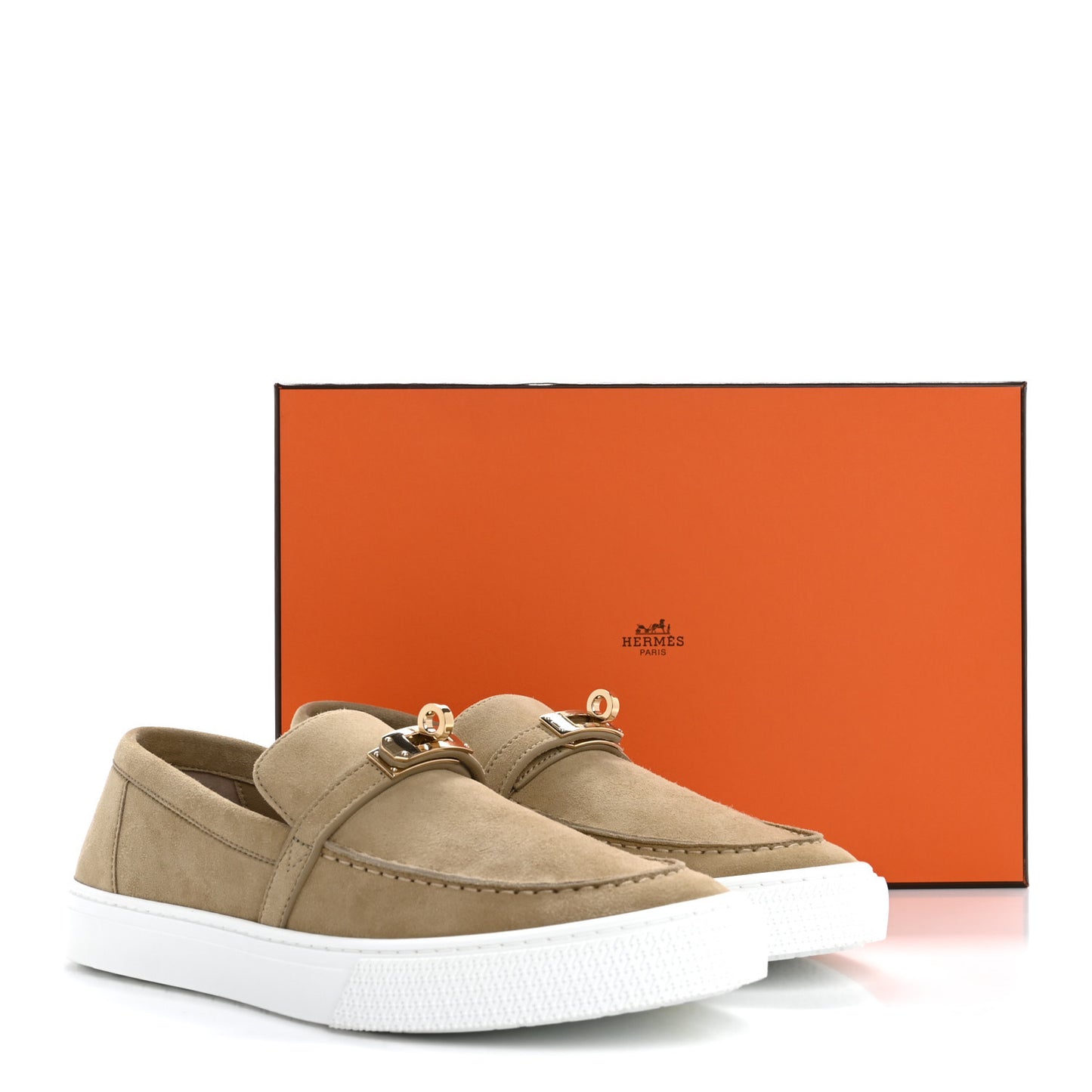Suede Goatskin Game Slip On Sneakers 38 Beige Lin