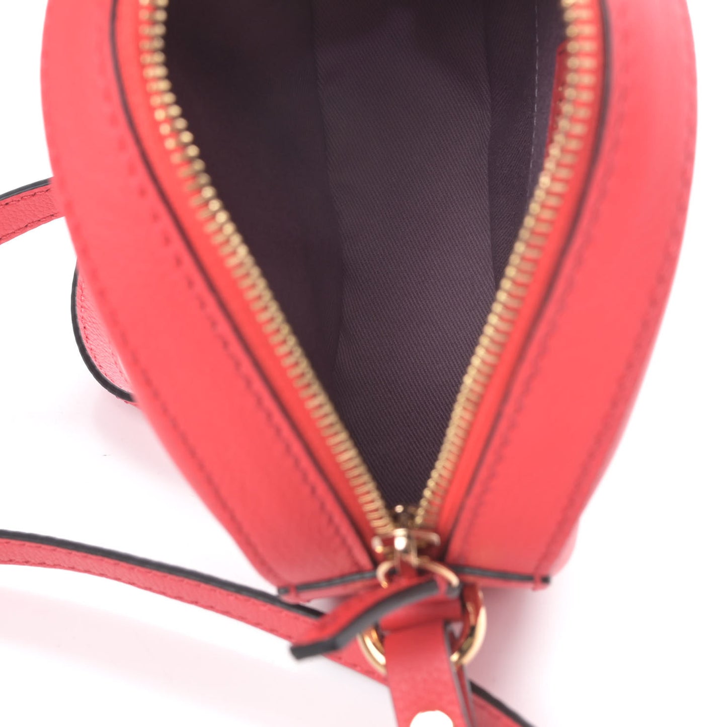 Calfskin La Medusa Round Camera Bag Red