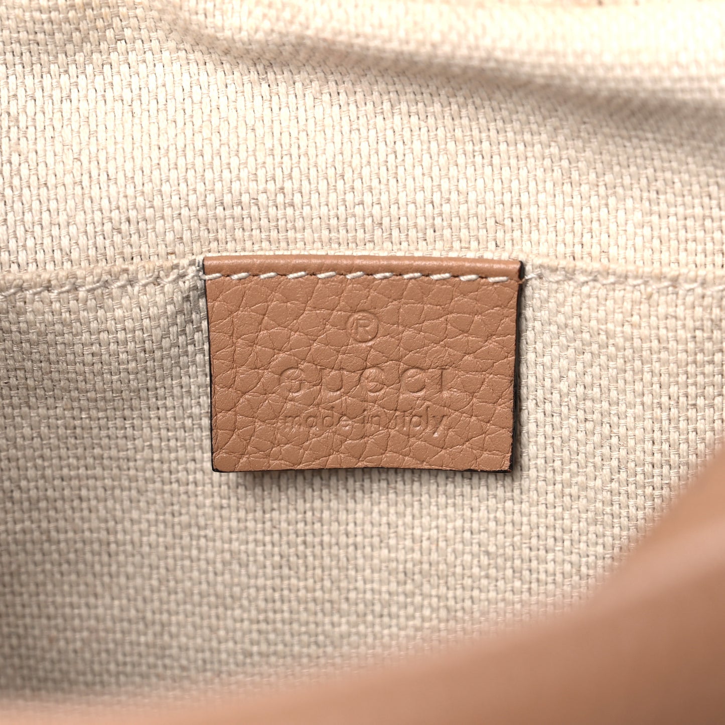 Pebbled Calfskin Small Soho Disco Bag Camelia