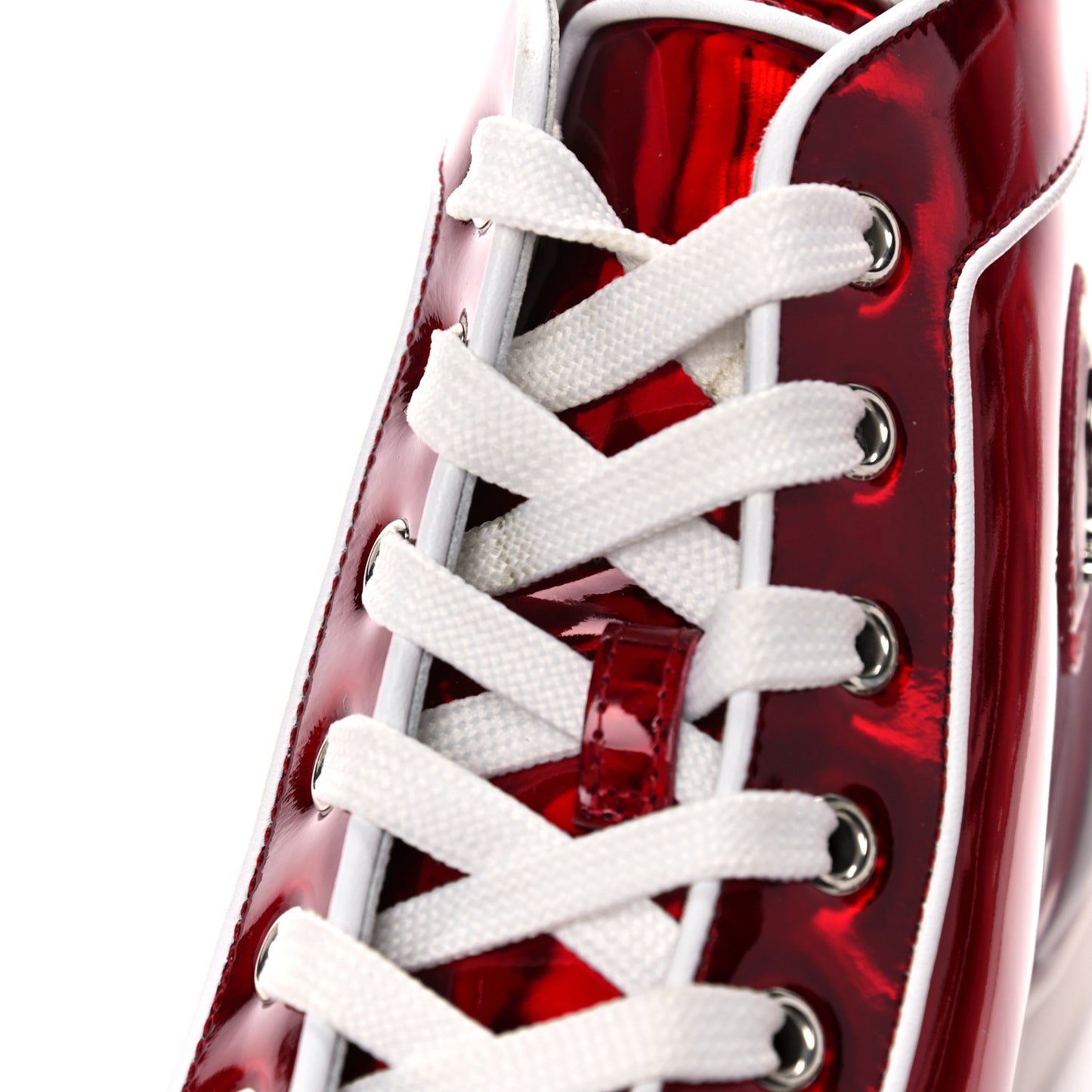 Patent Mens Louis Orlato Flat Sneakers 42 Red