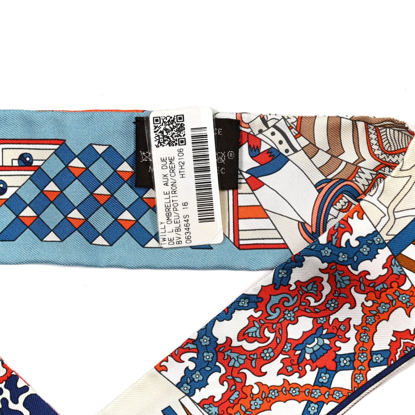 Silk De l'Ombrelle Aux Duels Twilly Bleu Potiron Creme