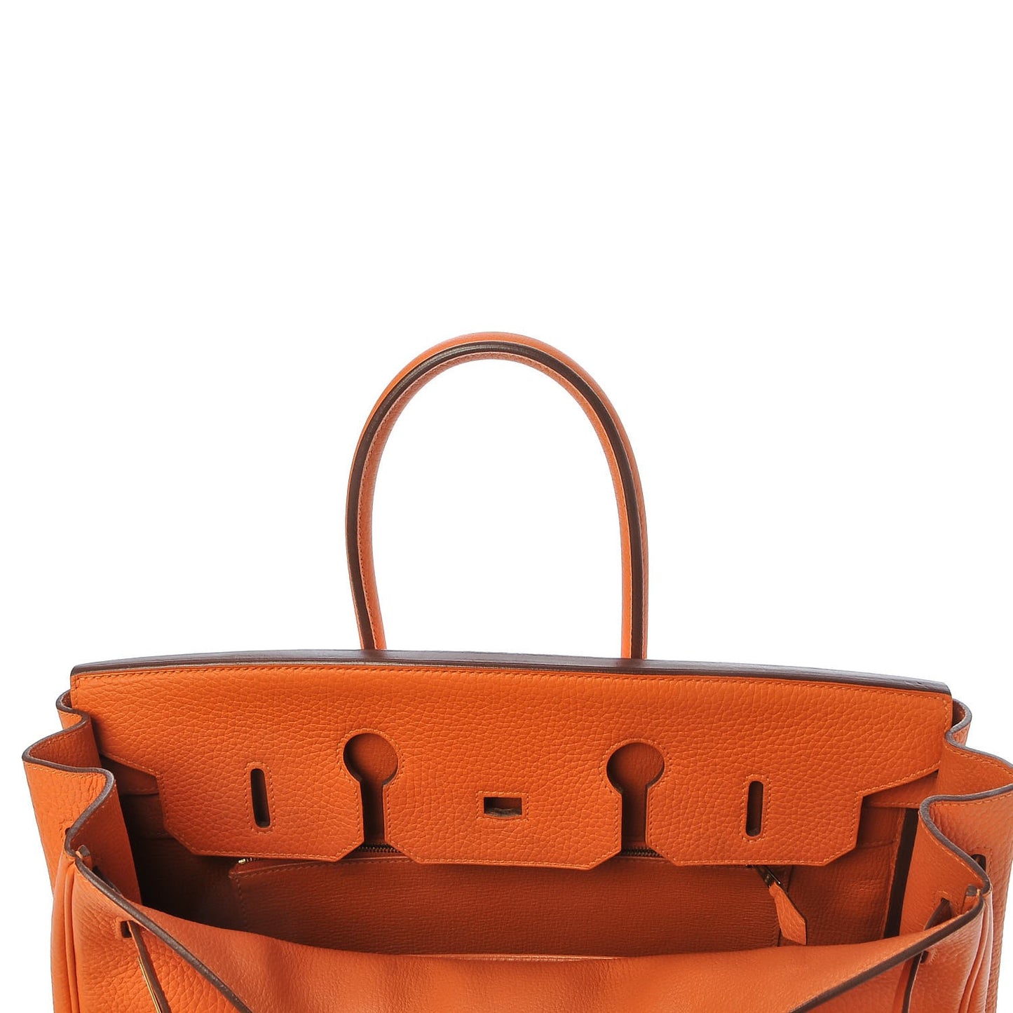 Taurillon Clemence Birkin 35 Orange