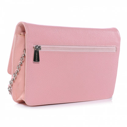Chanel Caviar Wallet on Chain WOC Pink 3 of 7