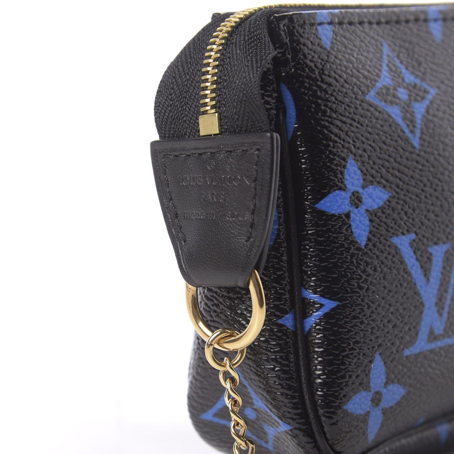Colored Monogram Mini Pochette Accessories Blue Black