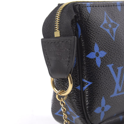 Louis Vuitton Colored Monogram Mini Pochette Accessories Blue Black 6 of 10