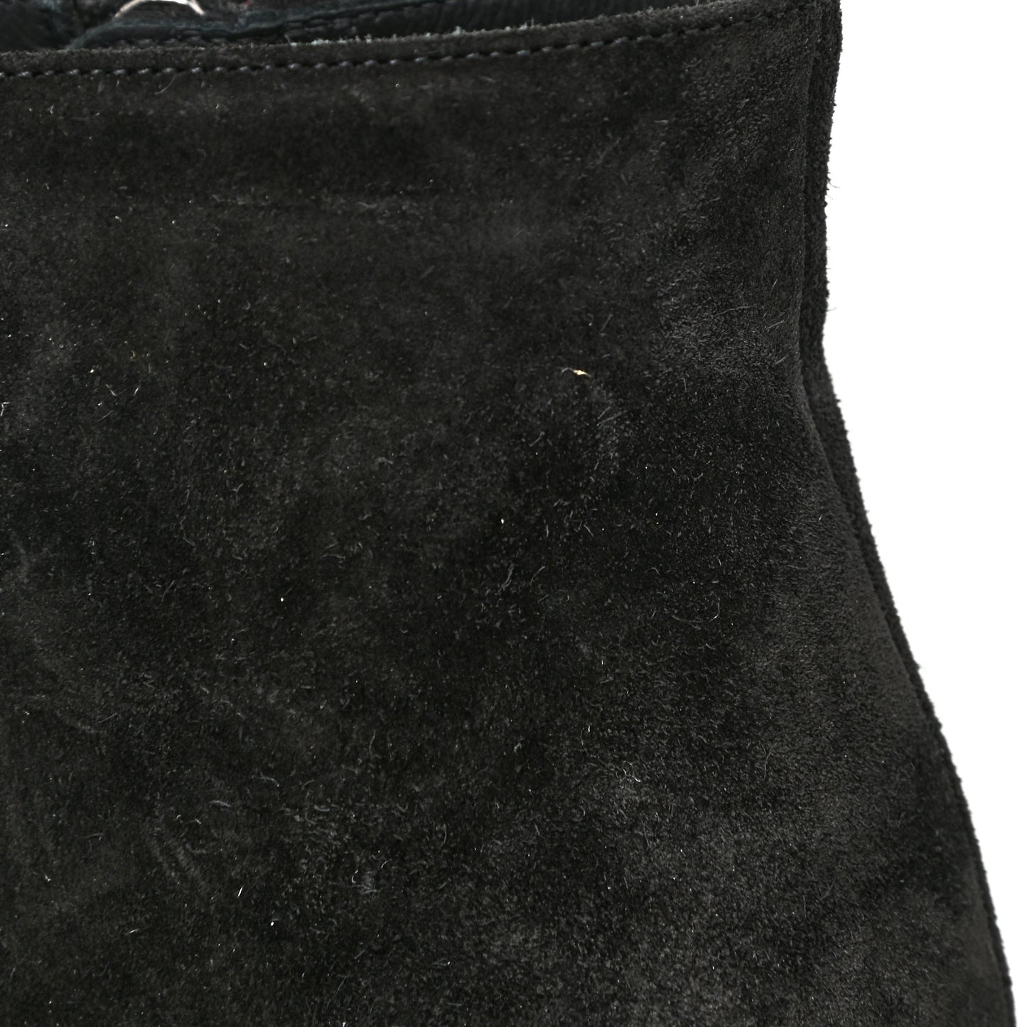 Suede Grosgrain Pearl Ankle Boots 35.5 Black