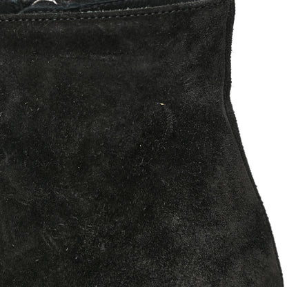 Chanel Suede Grosgrain Pearl Ankle Boots 35.5 Black 22 of 25
