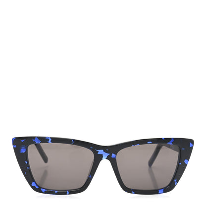 Saint Laurent Acetate Mica Cat Eye Sunglasses SL 276 Black Blue 2 of 8