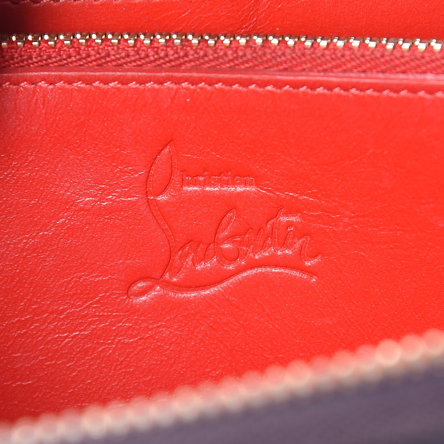 Christian Louboutin Calfskin Panettone Spiked Zip Around Wallet Iris 10 of 10