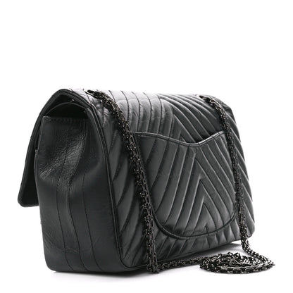 Chanel Aged Calfskin Chevron Quilted 2.55 Reissue 226 So Black 3 of 11