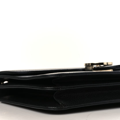 Gucci Dollar Calfskin Interlocking G Shoulder Bag Black 8 of 9