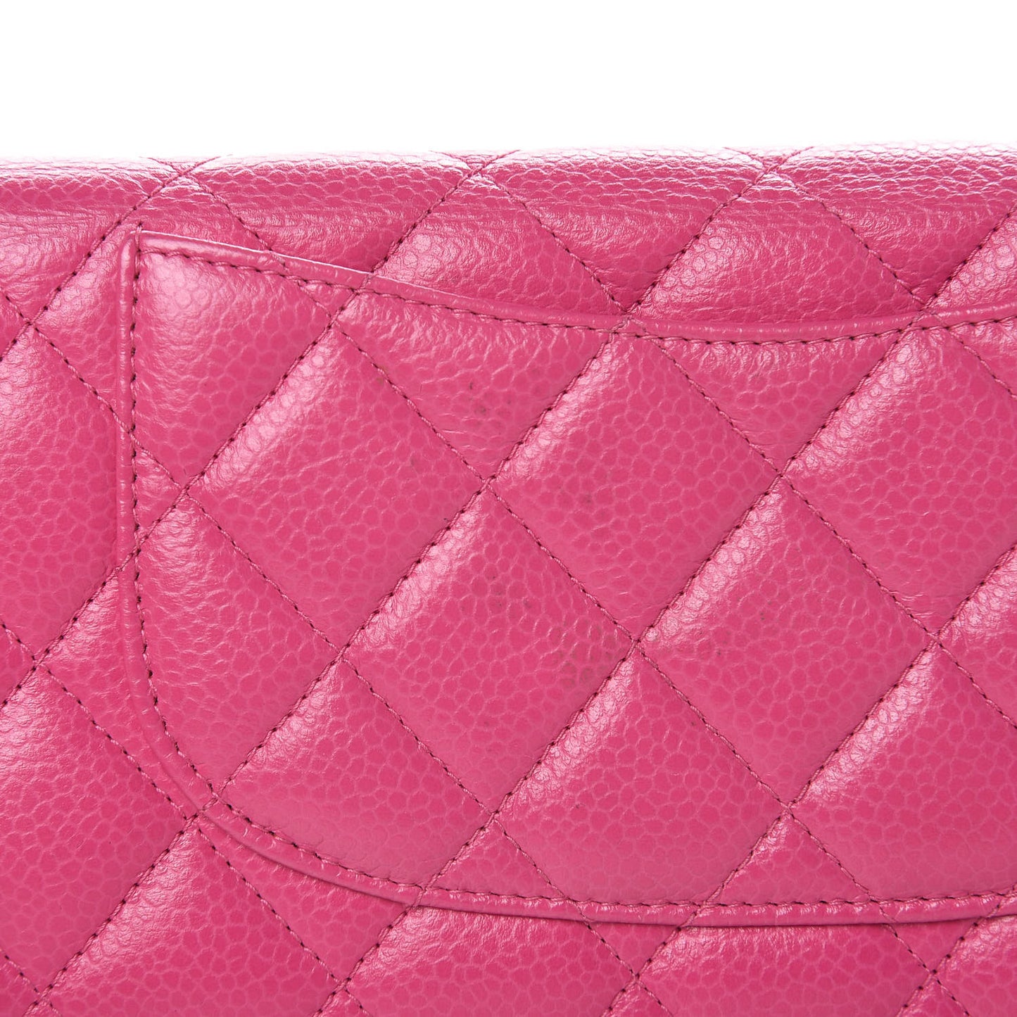 Caviar Quilted Yen Wallet Pink