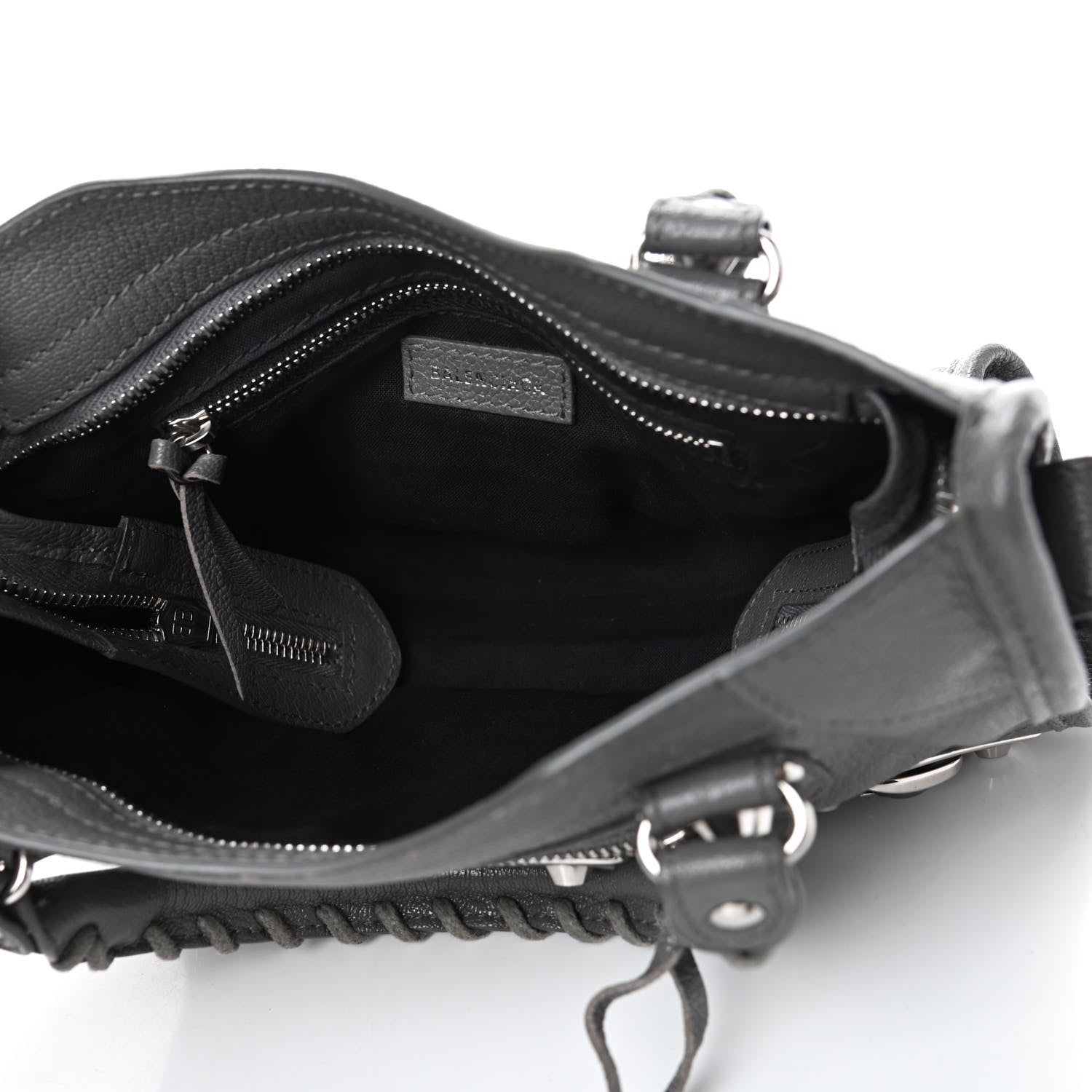 Balenciaga Chevre Silver Metallic Edge Hardware Mini City Gris Acier 4 of 5