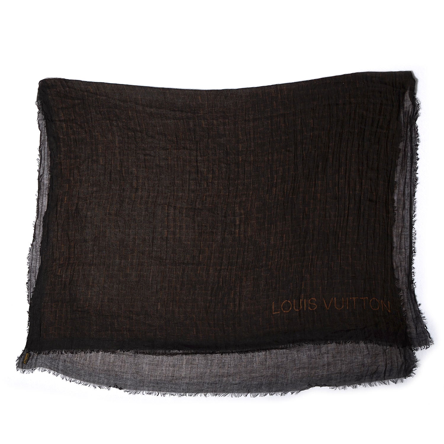 Louis Vuitton Cashmere Silk Etole Stole Damier Ebene 3 of 7