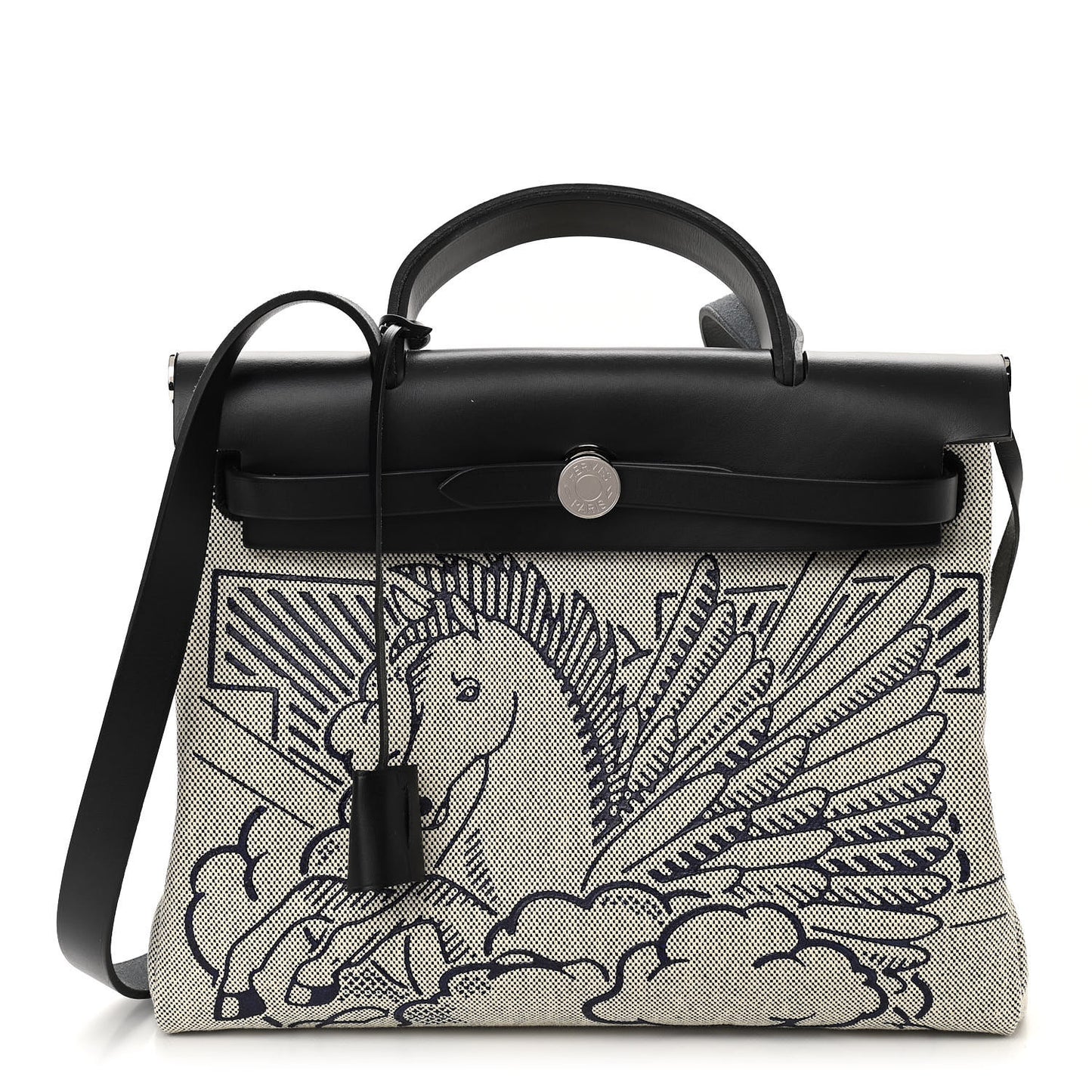 Vache Hunter Toile H Pegase Pop Herbag Zip Retourne 31 PM Bleu Indigo Ecru Black